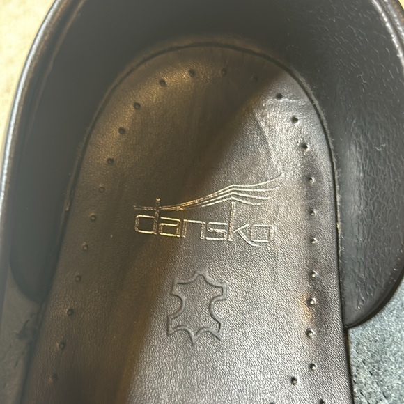 Dansko Metallic Striped Purple Black Silver Professional Clogs Size 42 - Picture 6 of 7